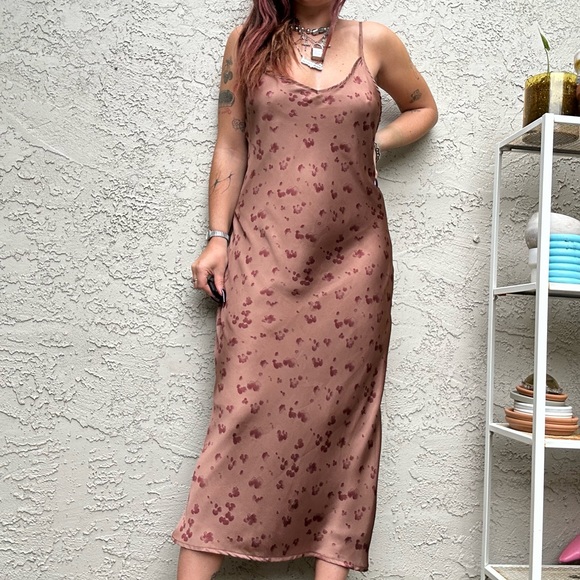 Dress Forum Brown Silky Maxi Dress - Picture 9 of 10
